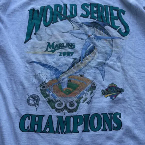 Crazy Vintage Marlins World Series T-shirt - Picture 3 of 5